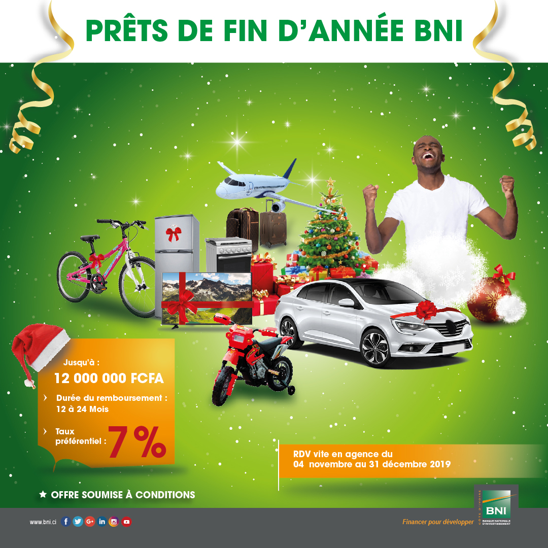 PRÊT DE FIN D'ANNÉE BNI