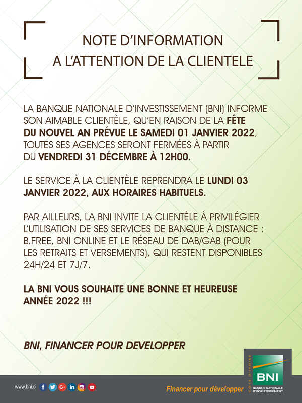 NOTE D'INFORMATION 31 DÉCEMBRE 2021