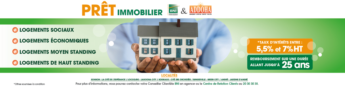 Prêt Immobilier BNI - Groupe ADDOHA